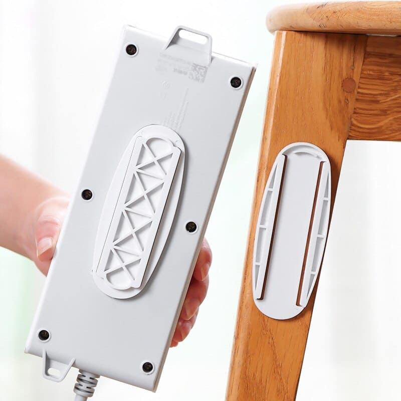 Socket Fixer, Self-Adhesive Power Strip Holder, Wall Mounted Sticker Household, Plug-in Line Board Holder Socket Fixer, Self-Adhesive Power Strip Holder, Wall Mounted Sticker Household, Plug-in Line Board Holder